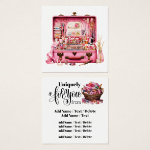 Empresa de costura ao quadrado ou cartão de gabine