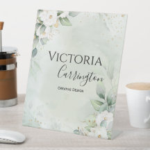 Empresa profissional verde Dourada flaoral Elegant