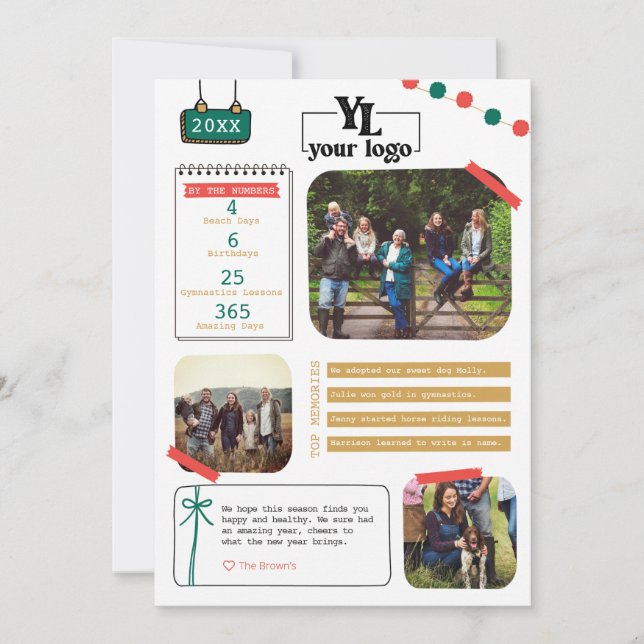 Empresa - Que ano em Revisão do Cartão de Férias (Frente)