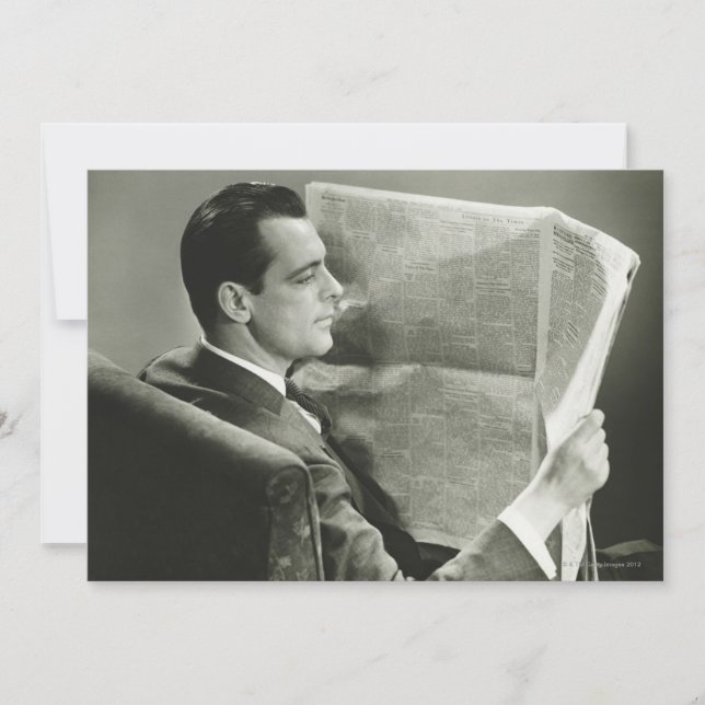 Empresário Lendo o Jornal (Frente)