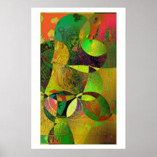 Empress Tarot Card Psychedelic Poster