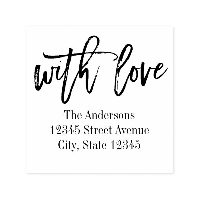 Empurrado Com Carimbo De Autodigitação De Endereço (Design)