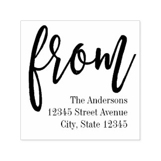 Empurrado Do Carimbo De Autodigitação Do Endereço 