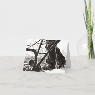 Empurrando Obrigados De Cartão Para O Seu Trabalho