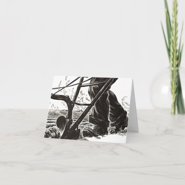 Empurrando Obrigados De Cartão Para O Seu Trabalho (Frente)