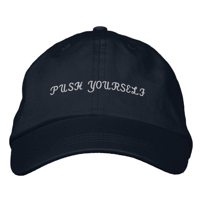 Empurre-se Boné Ajustável Premium Cor Navy  (Frente)