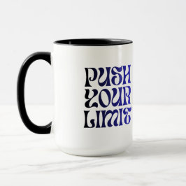 Empurre Seu Limite – Caneca Motivacional Azul Vint