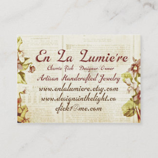 En La Lumiere cartão de visita setembro de 2012