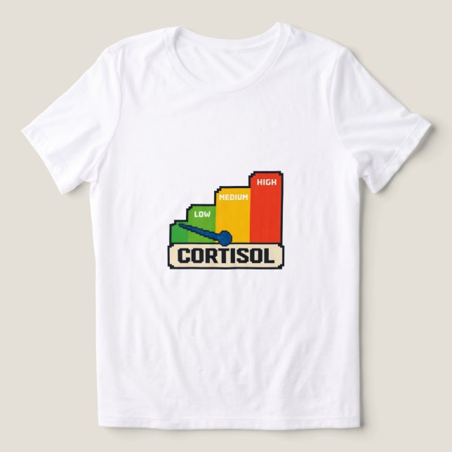 En Tri-matière Cortisone Risk Level Chart T-Shirt (Design frontal)