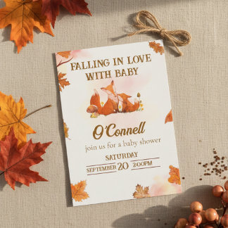"Enamorando-se do Bebê" Convite para chá de bebê