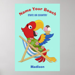 Encalhe o nome do Macaw, o texto & posters feitos