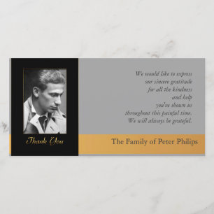 Encanamento do ouro dos cartões de agradecimentos