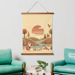 "Encantada Floresta Sunset - Uma Arte De Parede In