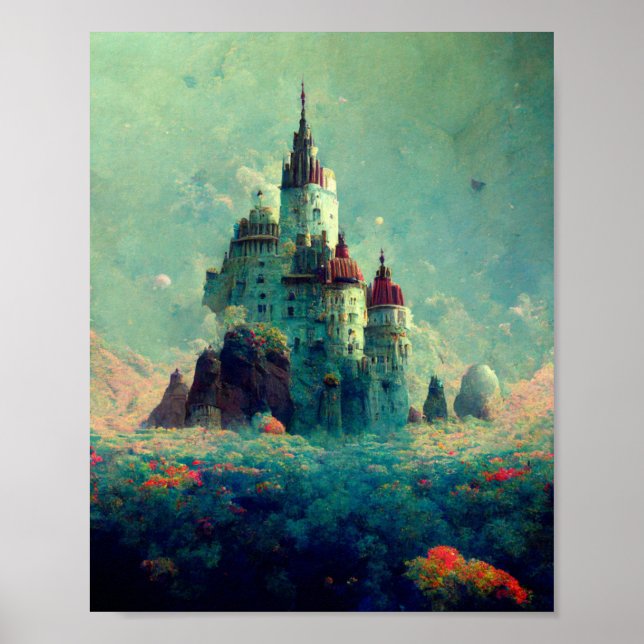 Encantado Castle Fantasy Art Poster (Frente)