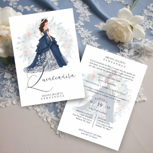Encantado Romântico Convite de Quinceañera Espanho