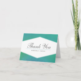 Encantador | Agradecimento em Aquarela Verde Turqu