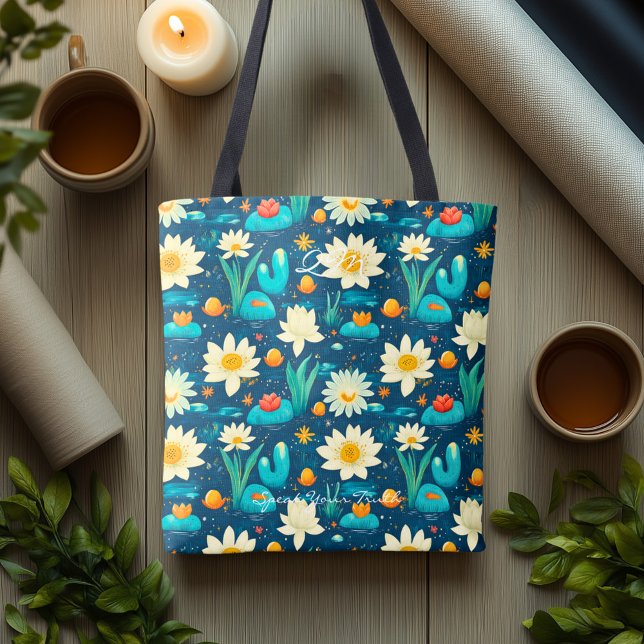 Encantadora Daisy e Cactus Wellness Tote Bag (Criador carregado)