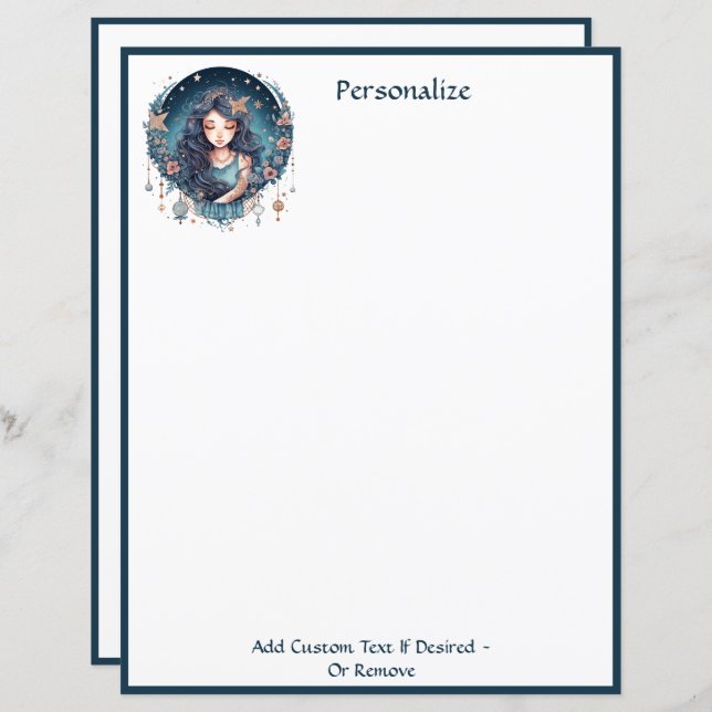 Encantadora Deusa Boho Elegante Chic Personalizada (Frente/Verso)