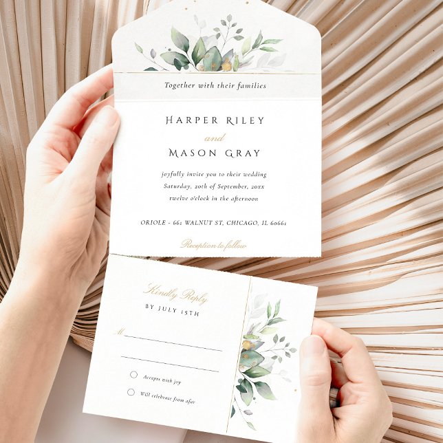Encantando Casamento Eucalyptus All-in-One (Criador carregado)