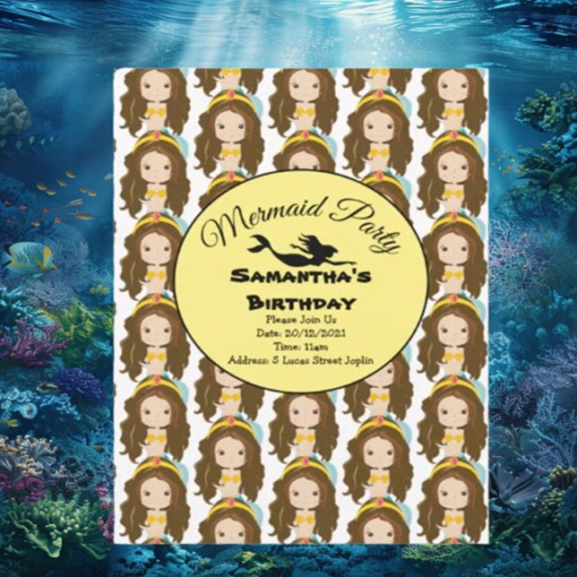 Encantando Convites de Aniversário para Sereia (Are you ready to dive into an unforgettable birthday celebration for your little one? )