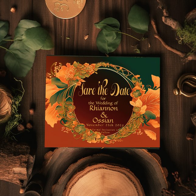 Encantando Druid Hill Autumn Salvar A Data (Stunning Save the Date card)