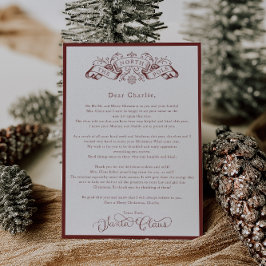 Encantando o Red Papai Noel Carta de Natal