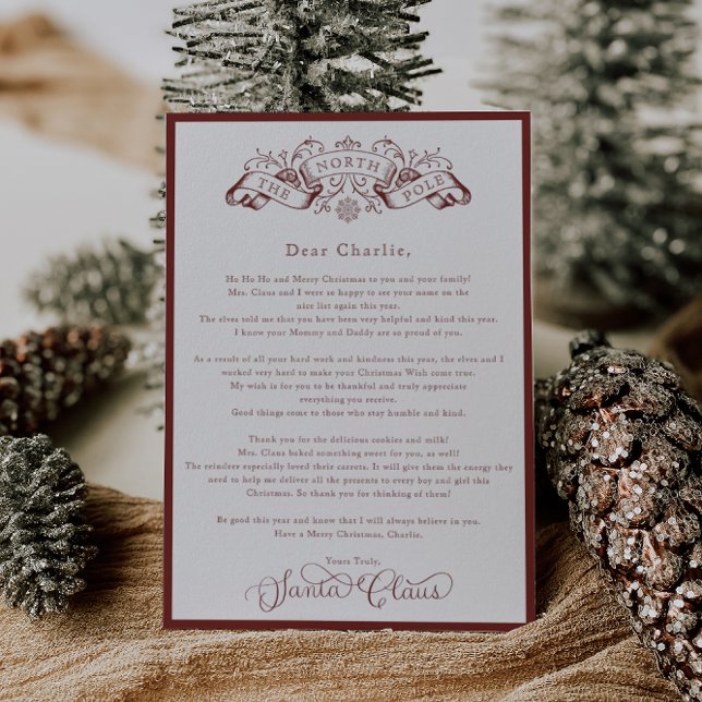 Encantando o Red Papai Noel Carta de Natal (Criador carregado)