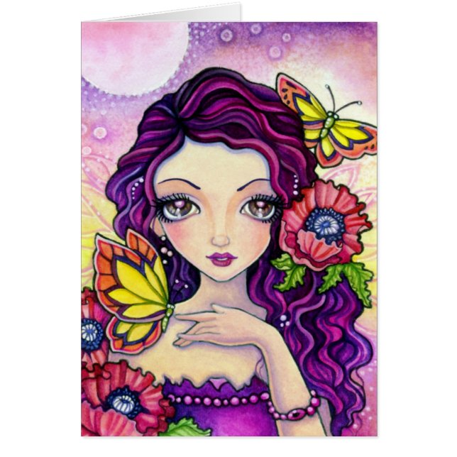 Encanto da papoila - cartão vazio (Frente)