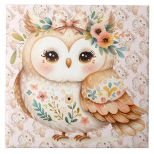 Encanto de Coruja Boho Cottagecore Floral Farmcore