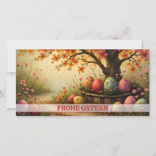 Encanto de flores primaveris com esplendor de ovos (Frente)