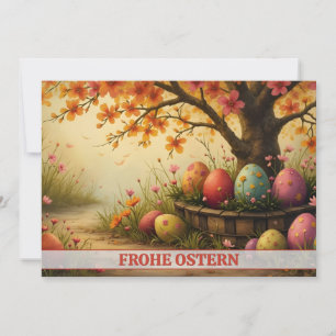 Encanto de flores primaveris com esplendor de ovos