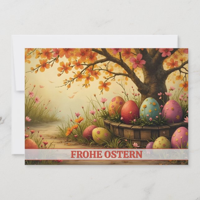 Encanto de flores primaveris com esplendor de ovos (Frente)