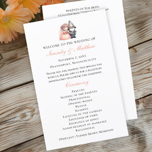Enchanting Gnome Rustic Woodland WedProgram