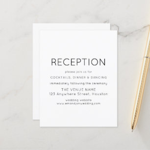 Encl De Casamento Branco Preto De Recepção Simples