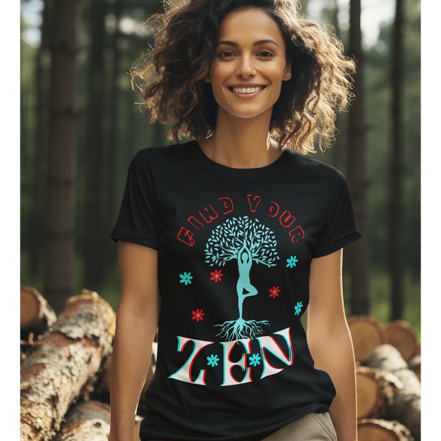 Encontre a camisa moderna do professor Zen Yoga (Criador carregado)