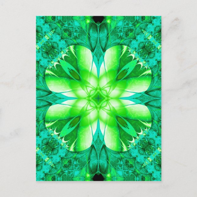 Encontre cartões postais do Shamrock Fractal (Frente)