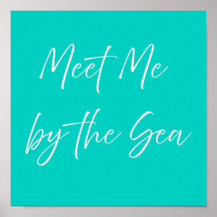 Encontre-me à Beira-Mar Poster Rosa   Praiano Eleg