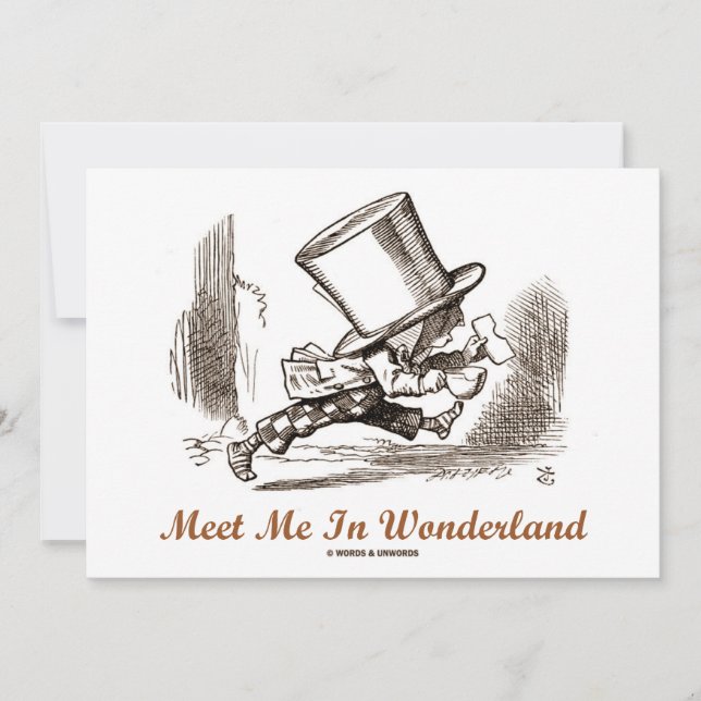 Encontre-Me Em Wonderland (Mad Hatter Running) (Frente)