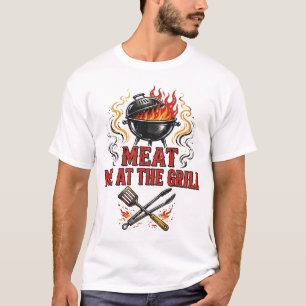 Encontre-me Na Churrasqueira Camisa Divertida De C