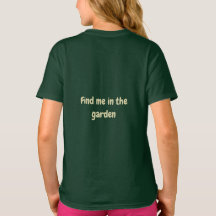 Encontre-me No Jardim Floral Abelha Camiseta Verde