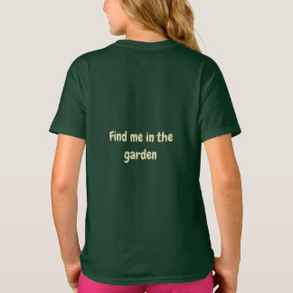 Encontre-me No Jardim Floral Abelha Camiseta Verde