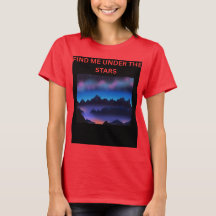 Encontre-me sob a Camiseta Galáxia das Estrelas