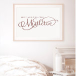 Encontre-me sob o Poster de Natal Mistletoe<br><div class="desc">Estamos sempre a adicionar novas designs diariamente!</div>