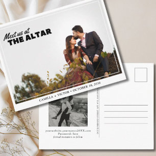 Encontre-nos no Altar Cartão Postal Save the Date