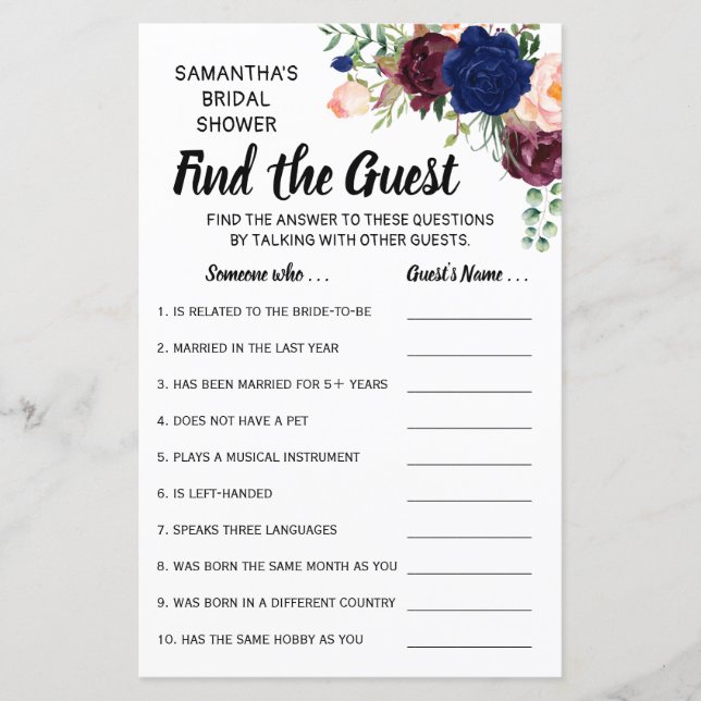 Encontre o jogo espanhol inglês do chá convidado (Frente)