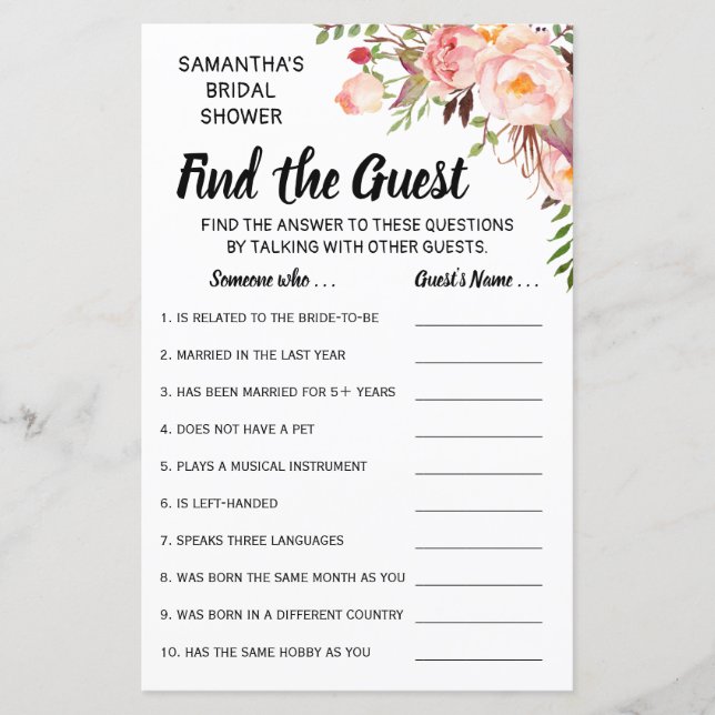 Encontre o jogo espanhol inglês do chá convidado (Frente)