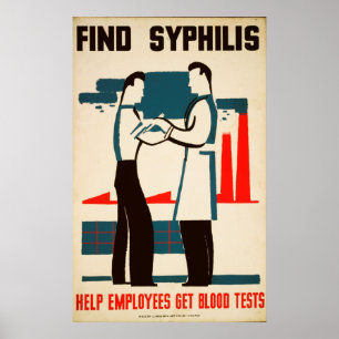 Encontre o Syphilis Vintage Health Poster