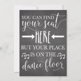 Encontre seu assento aqui Cartão de Poster de casa