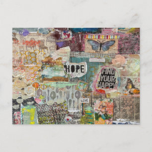 Encontre seu cartão postal feliz