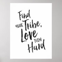 Encontre sua tribo - Poster Inspirador